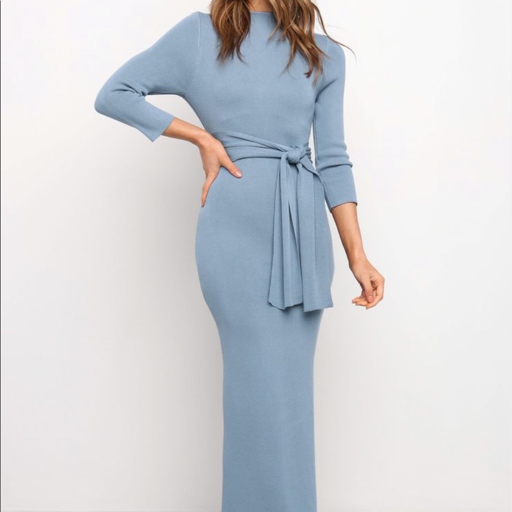 Petal & Pup Blue Midi Dress